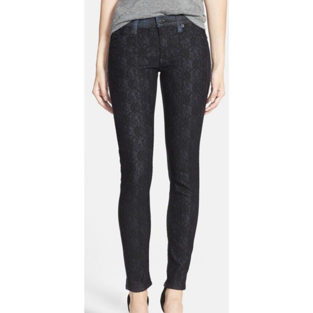 Hudson Womens Jeans Krista Vice Versa Super Skinny Laced Plaid Size 25 X 27 NWOT